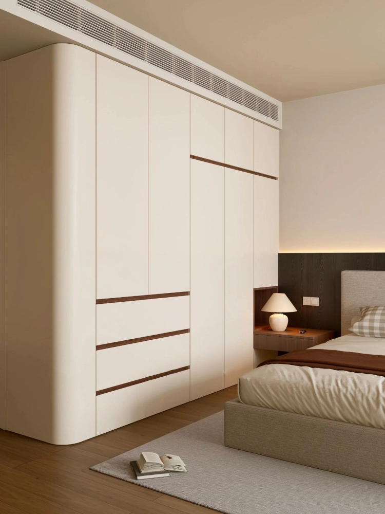 Curve corner swing door wardrobe