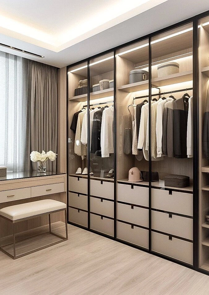 Luxury swinging door wardrobe