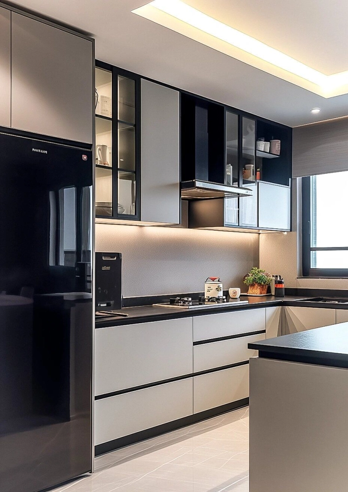 Residential wet kitchen cabinets